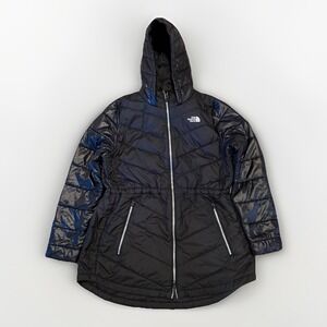 THE NORTH FACE ―Size XL ― TAMBURELLO PARKA Black Hooded Jacket Coat Sparkle Logo